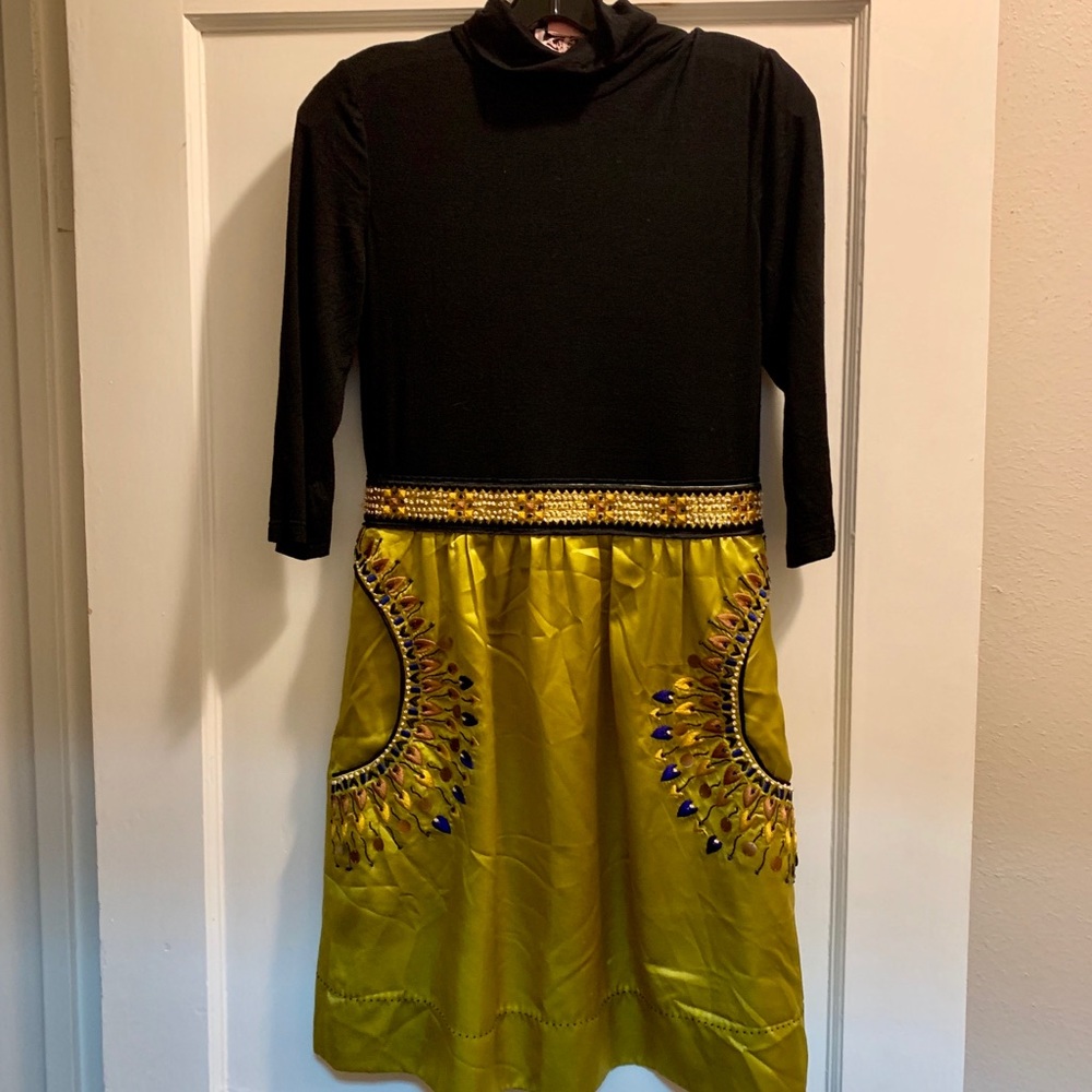 PHOEBE COUTURE embroidered dress, size 8